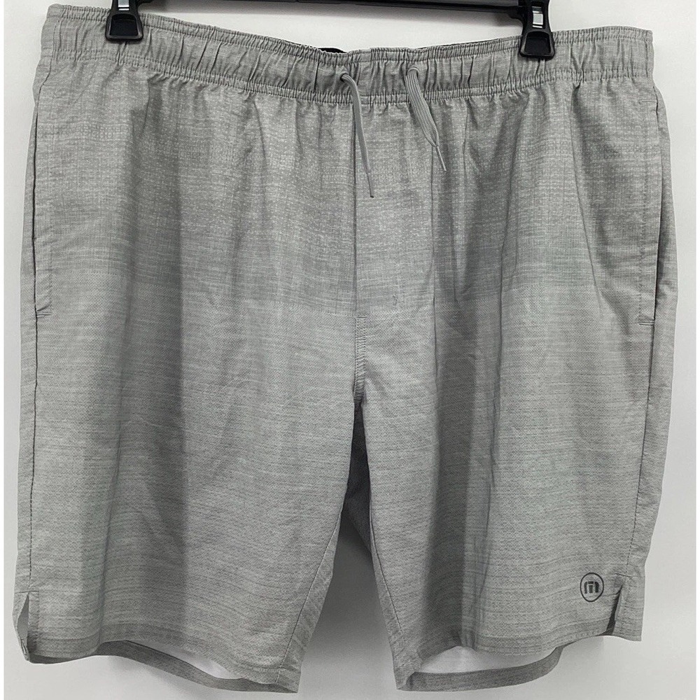 Travis Mathew Shorts Mens 2XL Gray Elastic Waist Chino Stretch